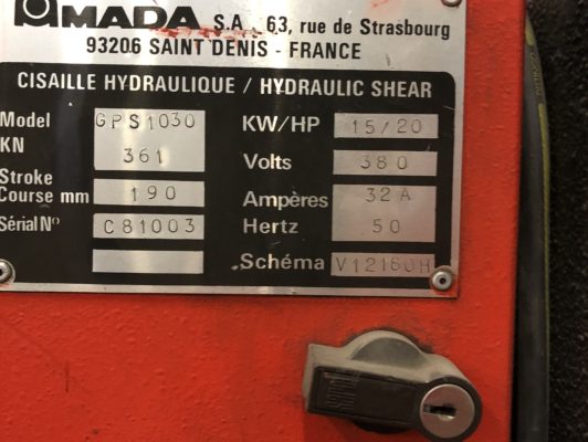 AMADA GPS 1030