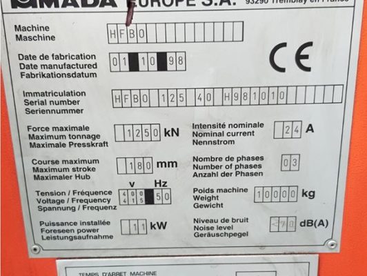 AMADA HFB 125/4