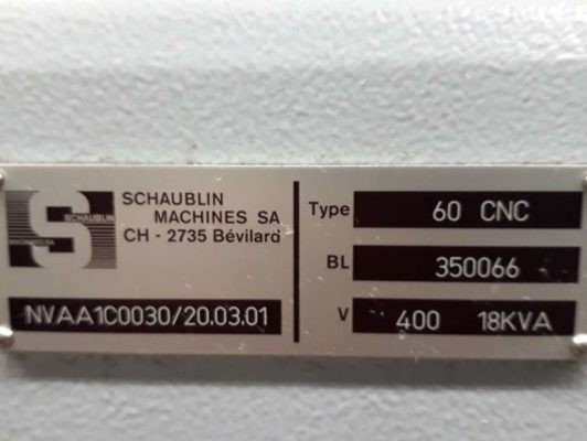 SCHAUBLIN 60 CNC
