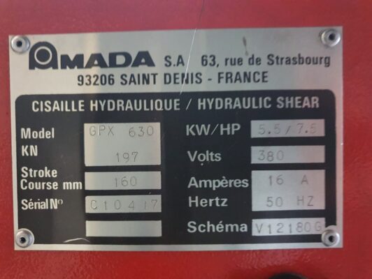 AMADA GPX 630