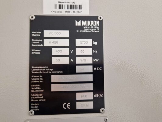 MIKRON VC 500